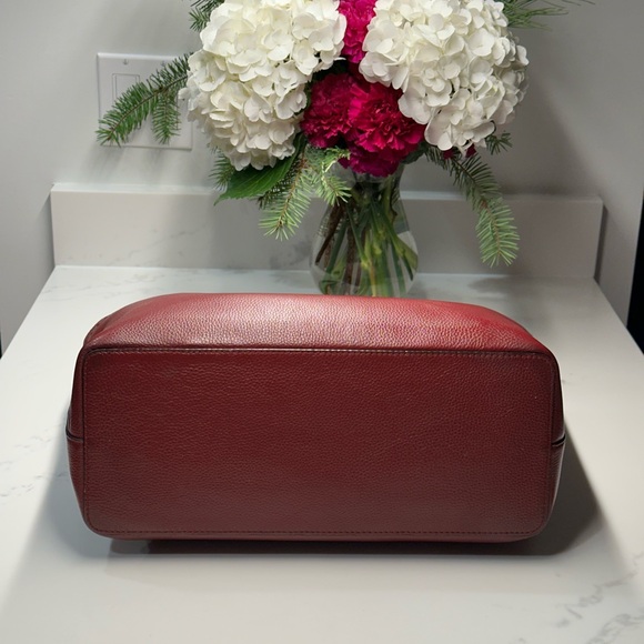 Tory Burch McGraw Imperial Leather Tote Garnet - Picture 11 of 15